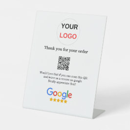 GoogleレビュービジネスロゴQRレビューのスキャン 台座サイン