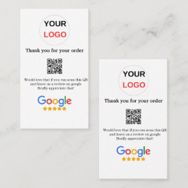 GoogleレビュービジネスロゴQRレビューのスキャン 名刺