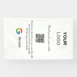 GoogleレビュービジネスロゴQRレビューのスキャン 横断幕