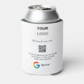 GoogleレビュービジネスロゴQRレビューのスキャン 缶クーラー (缶裏面)