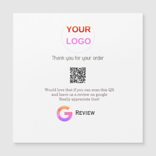 GoogleレビュービジネスロゴScan QRレビュー (正面)