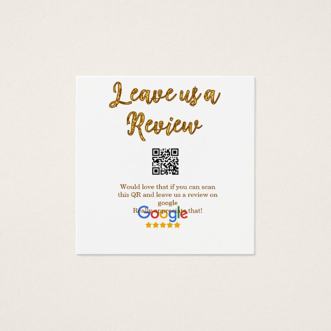 GoogleレビュービジネスロゴScan QRレビュー (正面)