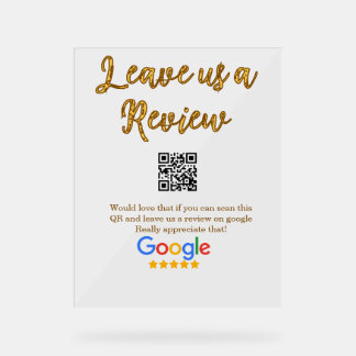 GoogleレビュービジネスロゴScan QRレビュー アクリルサイン