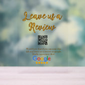 GoogleレビュービジネスロゴScan QRレビュー アクリルサイン (ニュートラル)