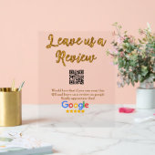 GoogleレビュービジネスロゴScan QRレビュー アクリルサイン (ウェディング)