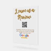 GoogleレビュービジネスロゴScan QRレビュー アクリルサイン (傾斜)