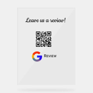 GoogleレビュービジネスロゴScan QRレビュー アクリルサイン