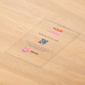 GoogleレビュービジネスロゴScan QRレビュー アクリル招待状 (レイダウン)