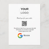 GoogleレビュービジネスロゴScan QRレビュー エンクロージャーカード (裏面)