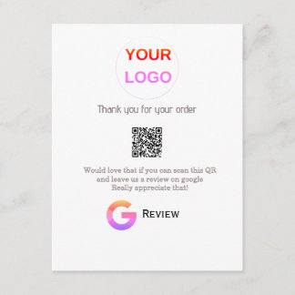 GoogleレビュービジネスロゴScan QRレビュー エンクロージャーカード