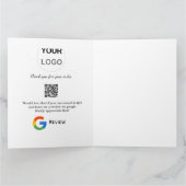 GoogleレビュービジネスロゴScan QRレビュー カード (内部)