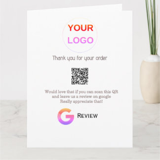 GoogleレビュービジネスロゴScan QRレビュー カード