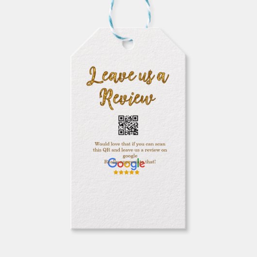GoogleレビュービジネスロゴScan QRレビュー ギフトタグ (正面)