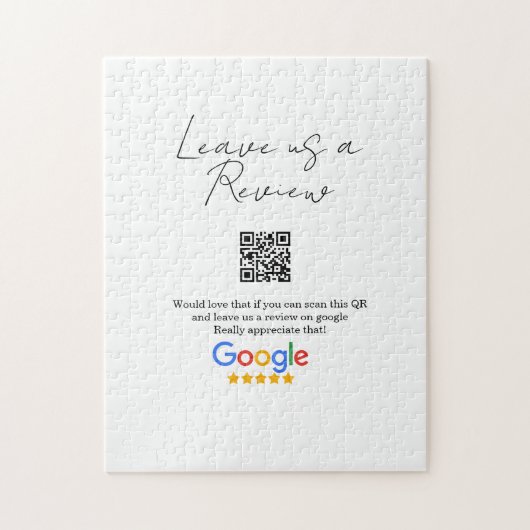 GoogleレビュービジネスロゴScan QRレビュー ジグソーパズル (縦)