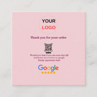 GoogleレビュービジネスロゴScan QRレビュー スクエア名刺