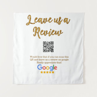 GoogleレビュービジネスロゴScan QRレビュー タペストリー