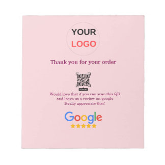 GoogleレビュービジネスロゴScan QRレビュー ノートパッド