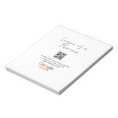 GoogleレビュービジネスロゴScan QRレビュー ノートパッド (回転)