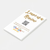 GoogleレビュービジネスロゴScan QRレビュー ポストイット (アングル)