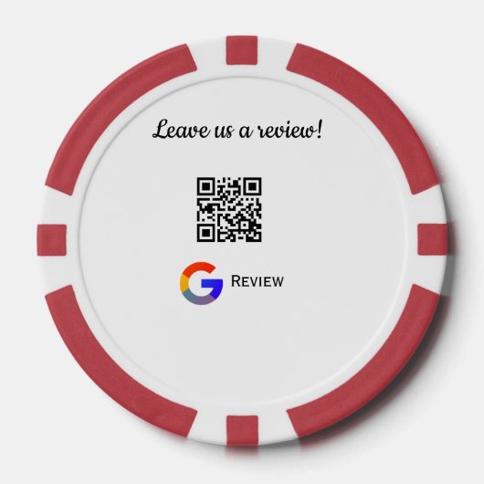 GoogleレビュービジネスロゴScan QRレビュー ポーカーチップ (正面)