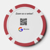 GoogleレビュービジネスロゴScan QRレビュー ポーカーチップ (裏面)