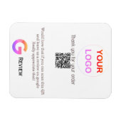 GoogleレビュービジネスロゴScan QRレビュー マグネット (横)