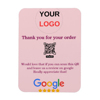 GoogleレビュービジネスロゴScan QRレビュー マグネット