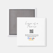 GoogleレビュービジネスロゴScan QRレビュー マグネット (正面/裏面)