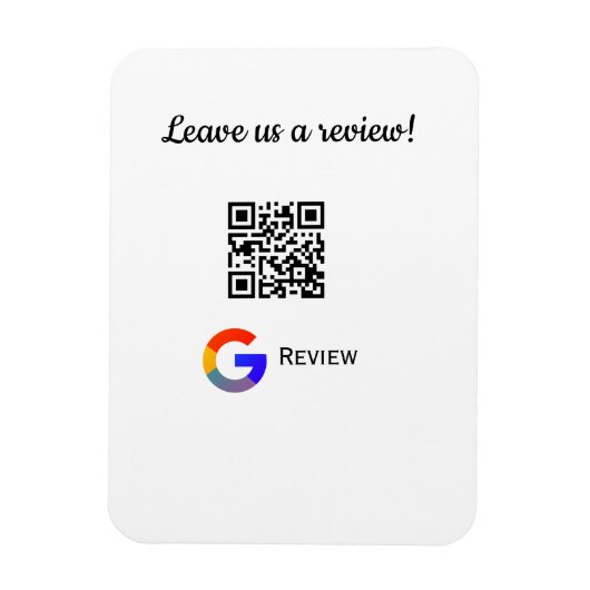 GoogleレビュービジネスロゴScan QRレビュー マグネット (縦)