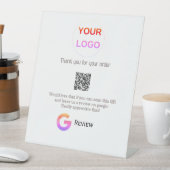 GoogleレビュービジネスロゴScan QRレビュー 台座サイン (インサイチュ)