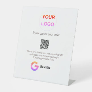 GoogleレビュービジネスロゴScan QRレビュー 台座サイン
