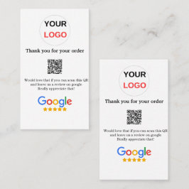 GoogleレビュービジネスロゴScan QRレビュー 名刺