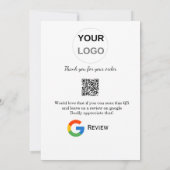 GoogleレビュービジネスロゴScan QRレビュー 招待状 (裏面)