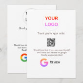 GoogleレビュービジネスロゴScan QRレビュー 招待状 (正面/裏面)