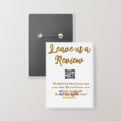GoogleレビュービジネスロゴScan QRレビュー 缶バッジ (正面/裏面)