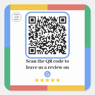 GoogleレビューリンクQRコード Googleで確認 スクエアシール