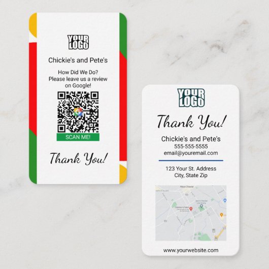 Googleレビュー中小企業の名刺 名刺 (正面/裏面)