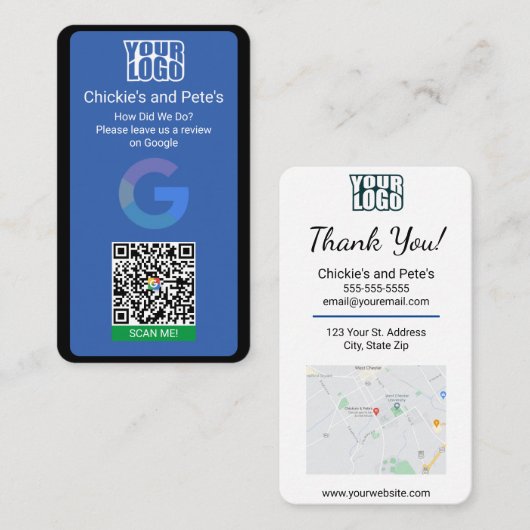 Googleレビュー中小企業の名刺 名刺 (正面/裏面)