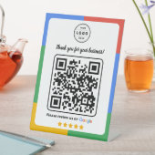 Googleレビュー依頼カード（ロゴとQRコード付き） 台座サイン (インサイチュ)