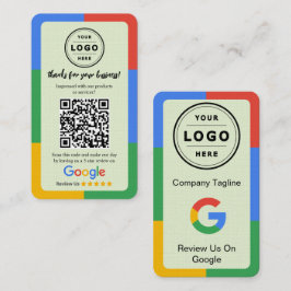 Googleレビュー依頼カード(ロゴとQRコード付き) 名刺
