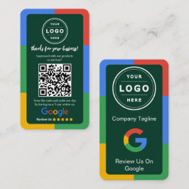 Googleレビュー依頼カード(ロゴとQRコード付き) 名刺