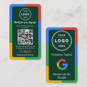 Googleレビュー依頼カード(ロゴとQRコード付き) 名刺