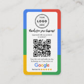 Googleレビュー依頼カード(ロゴとQRコード付き) 名刺 (正面)