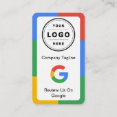 Googleレビュー依頼カード(ロゴとQRコード付き) 名刺 (裏面)
