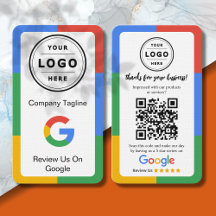 Googleレビュー依頼カード（ロゴとQRコード付き）