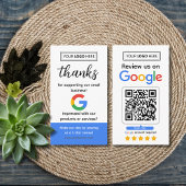 Googleレビュー依頼カード(ロゴとQRコード付き) 名刺