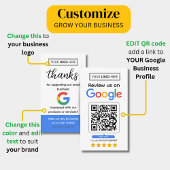 Googleレビュー依頼カード(ロゴとQRコード付き) 名刺