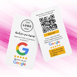 Googleレビュー依頼カード(ロゴとQRコード付き) 名刺