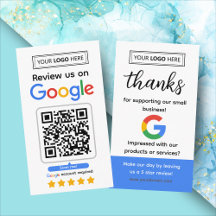 Googleレビュー依頼カード（ロゴとQRコード付き）