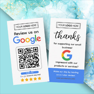Googleレビュー依頼カード（ロゴとQRコード付き） 名刺